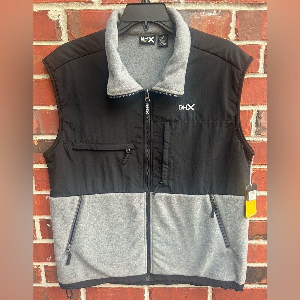 NWT Duck Head Sport DHX-DRY Full Zip Water Repellent XL Polar Fleece Vest G2